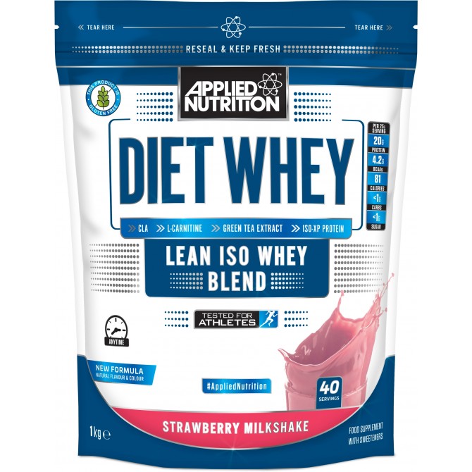 Applied Nutrition Diet Whey Strawberry 1kg Protein Malta