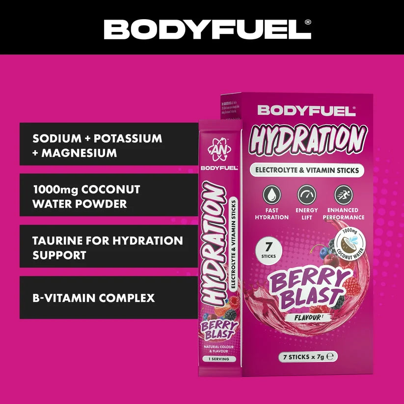 Body Fuel Hydration Sticks Berry Blast
