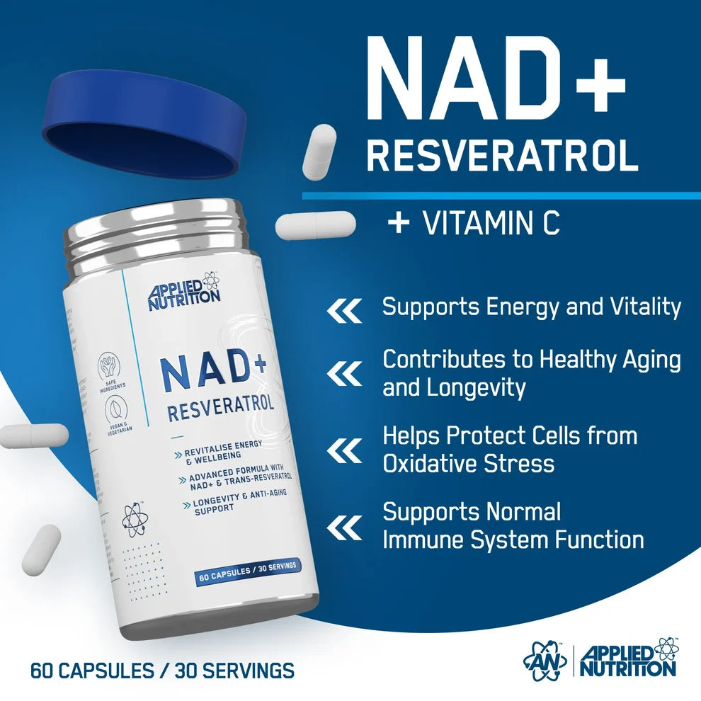 Applied Nutrition NAD + Resveratrol 60 caps