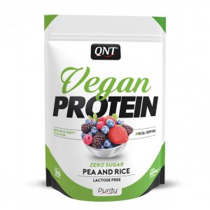 Qnt vegan protein zero sugar lactose free fruit flavour