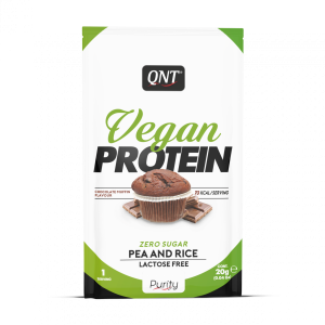 QNT vegan protein zero sugar, with pea and rice