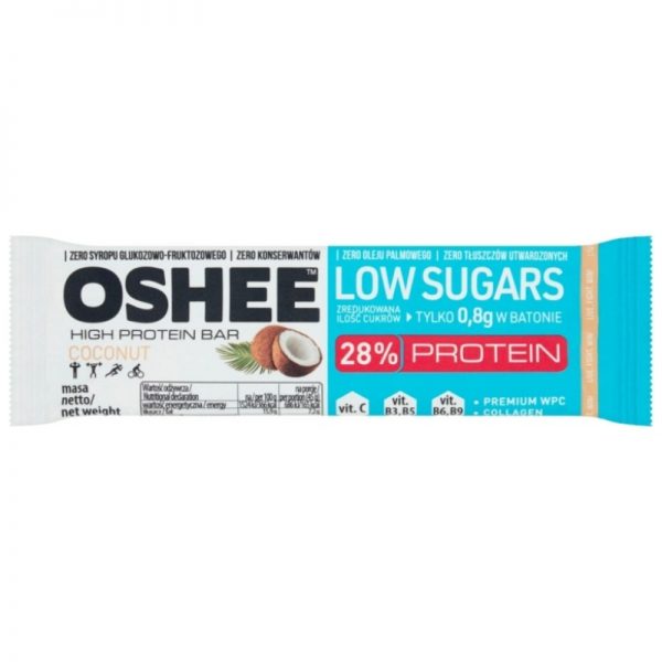 Oshee low in sugar 28% protein cocout