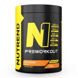Nutrend N1 Pre Workout powder red orange