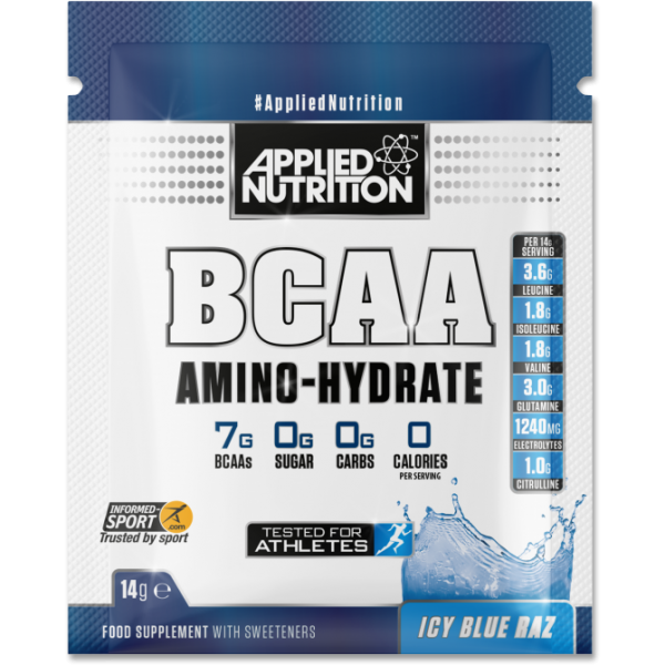 Applied nutrition BCAA amino hydrate icy blue raz sachet