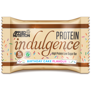 Applied Nutrition Indulgence protein bar birthday cake flavour