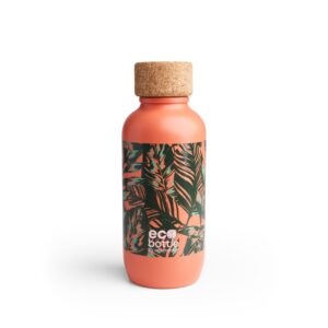 Eco bottle coral leaves