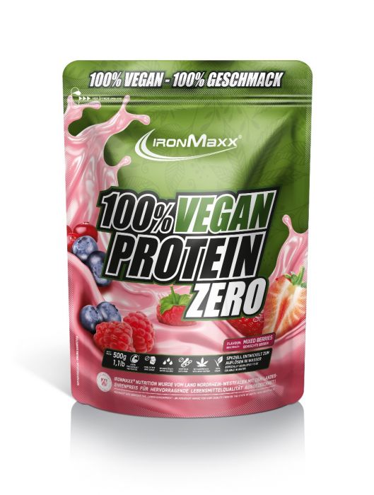 Ironmaxx 100% vegan protein zero berries