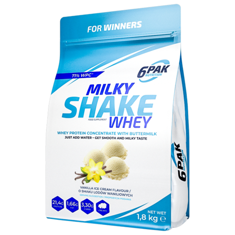 6Pak Milky shake whey vanilla ice cream protein