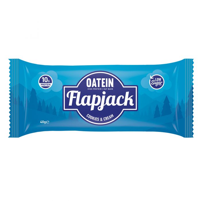 Oatein flapjack low in sugar cookies and cream