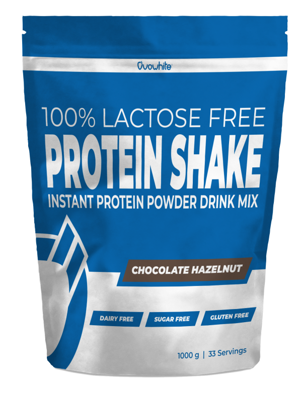 Ovowhite 100% lactose free protein shake chocolate and hazelnut flavour 1000g