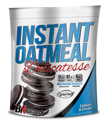 Beverly nutrition instant oatmeal delicatesse cookies and cream flavour