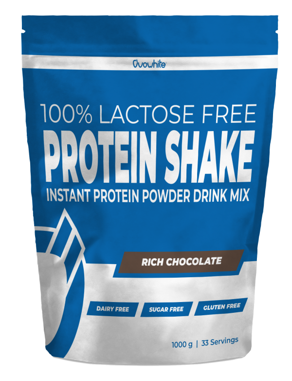 Ovowhite 100% lactose free protein shake rich chocolate flavour 1000g
