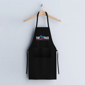 the six pack revolution apron with six pack logo
