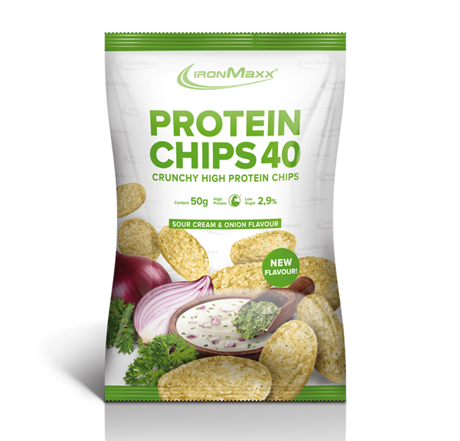 Ironmaxx protein chips sour cream and onion