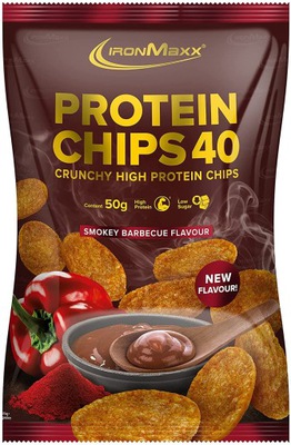 Ironmaxx Protein Chips 40 Smokey bbq flavour