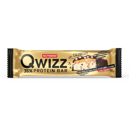 Nutrend Qwizz protein bar salted caramel chocolate caramel