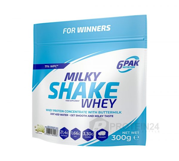 6PAK milky shake whey protein concentrate with buttermilk pistachio ice cream