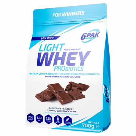 6PAK Light Whey Probiotics Chocolate