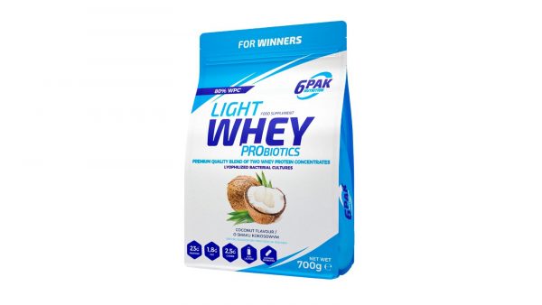 6pak Light whey Probiotic Coconut