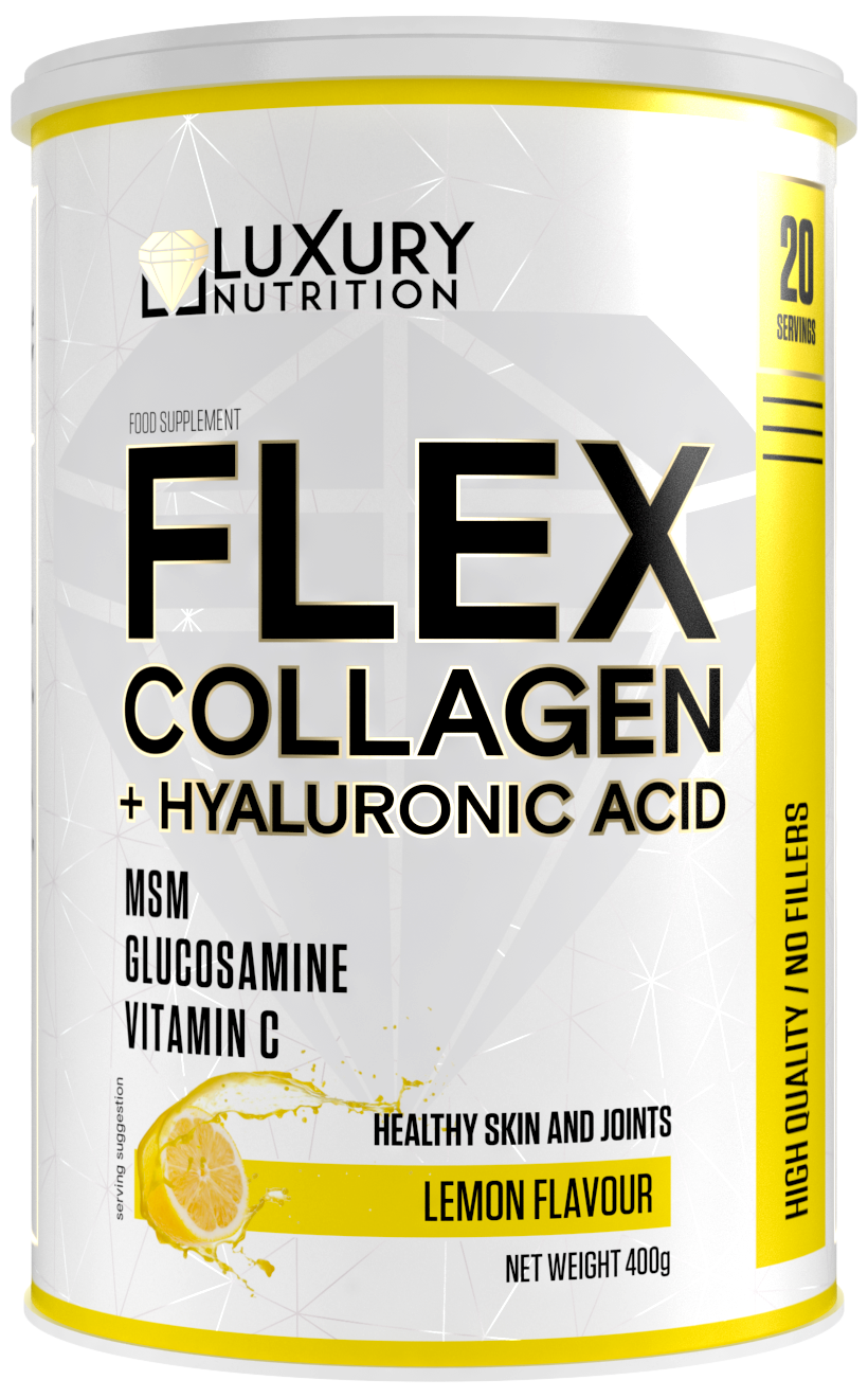 Luxury Nutrition Flex Collagen + Hylauronic acid Lemon 400g - Protein Malta
