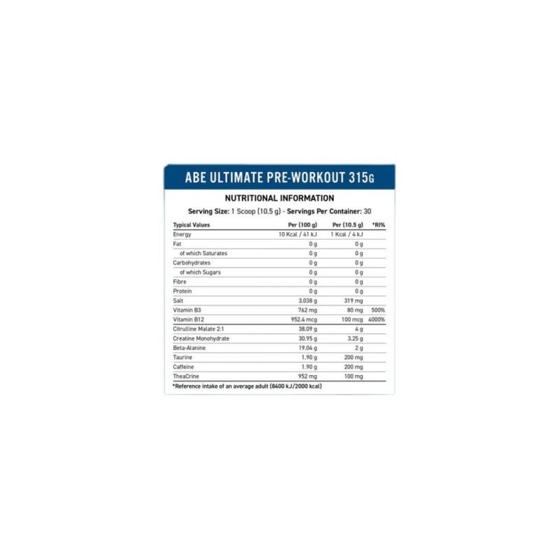 Applied Nutrition ABE Pre Workout Energy Flavour 375g Protein Malta