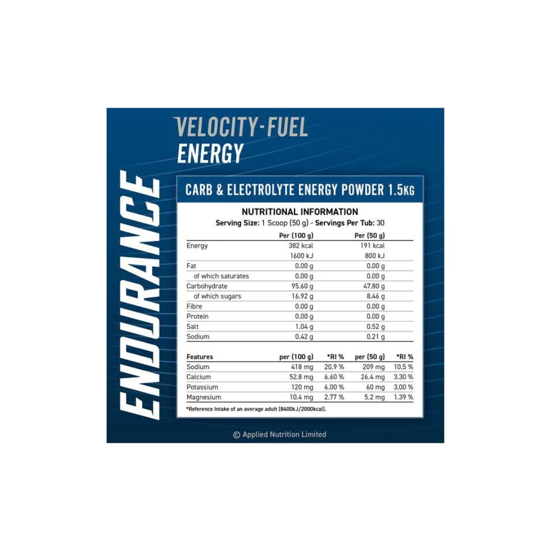 Applied Nutrition Velocity Fuel Energy + Electrolytes Lemon & Lime 1.5Kg