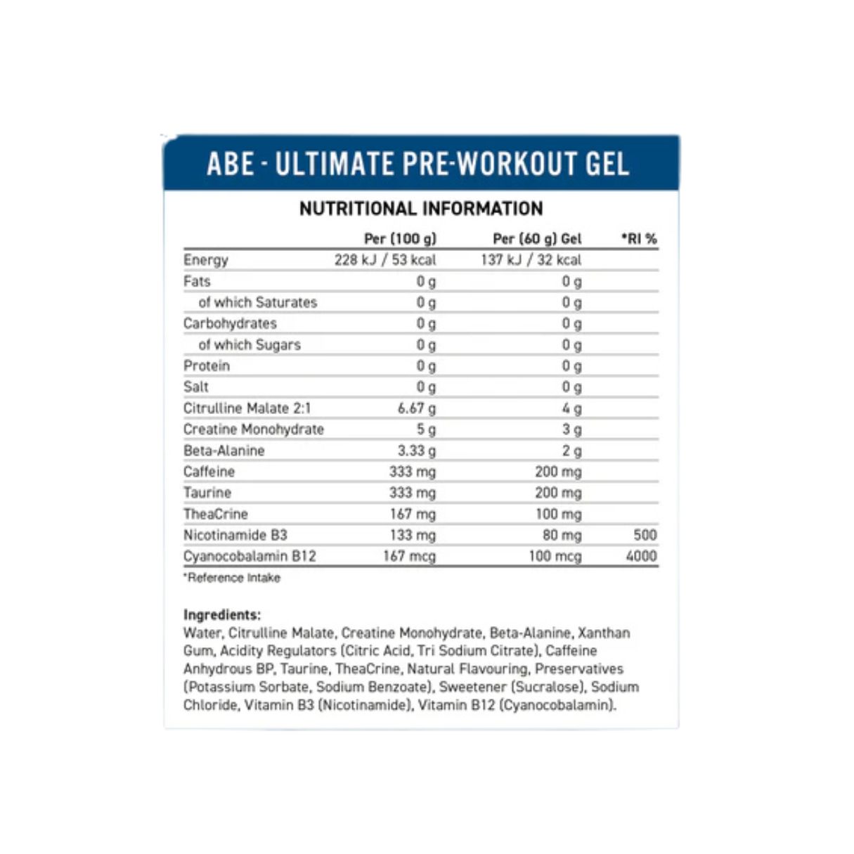 Applied Nutrition ABE Gel Blue Raspberry