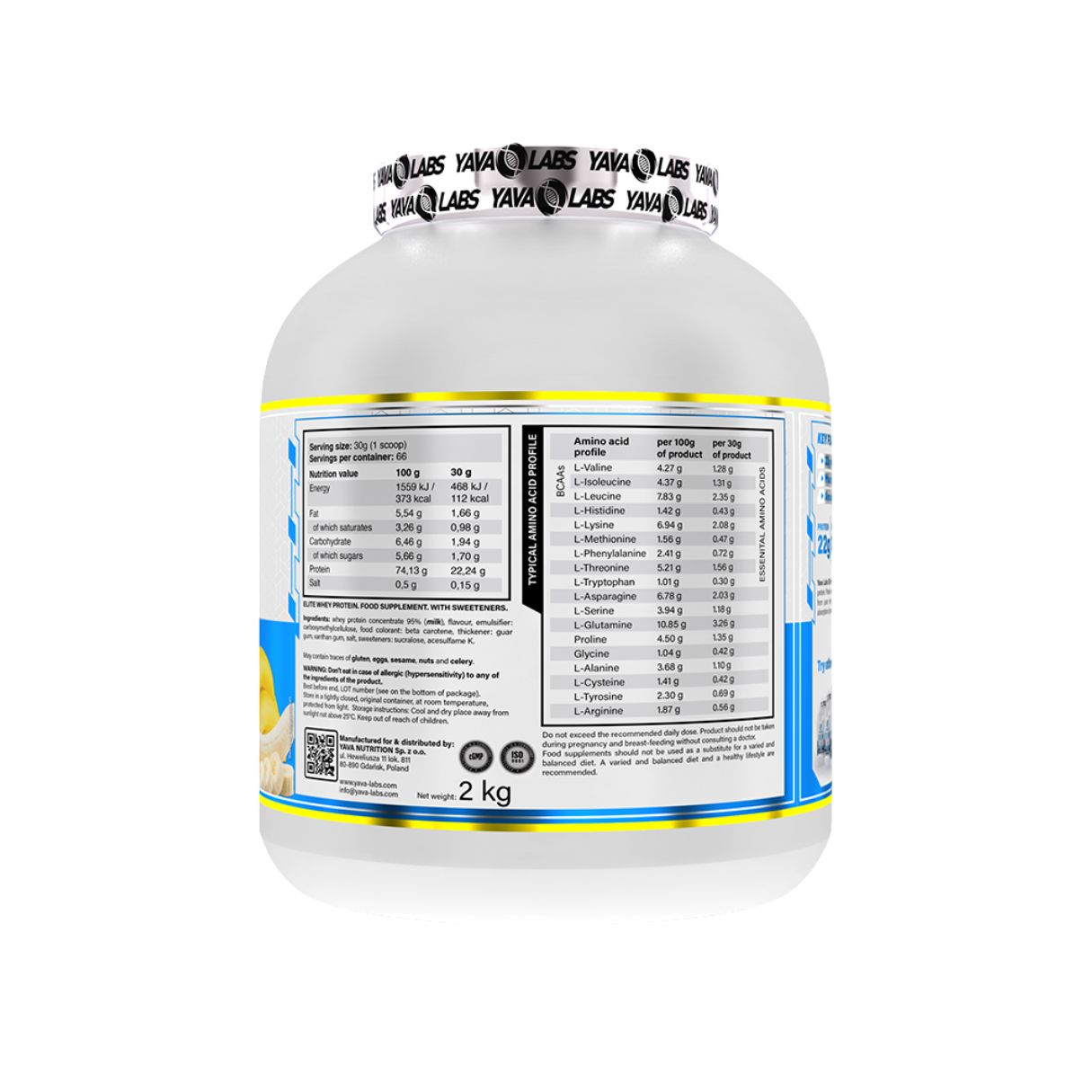 Yava Labs Elite Whey Protein Pistachio 2kg
