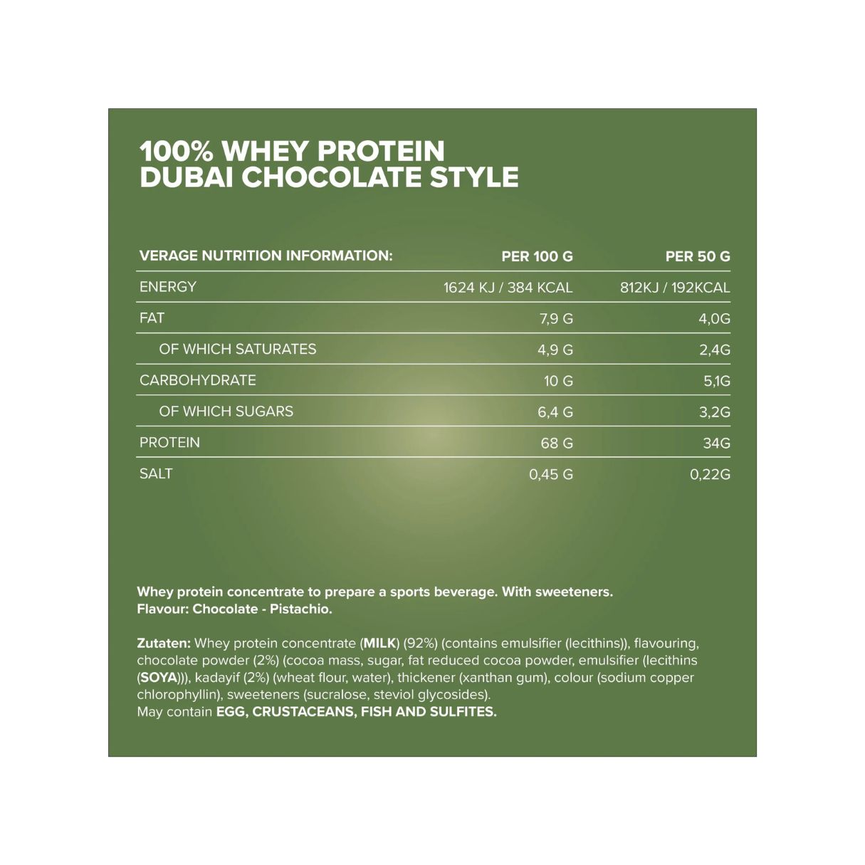 IronMaxx 100% Whey Protein - 500g Bag - Dubai Chocolate Style