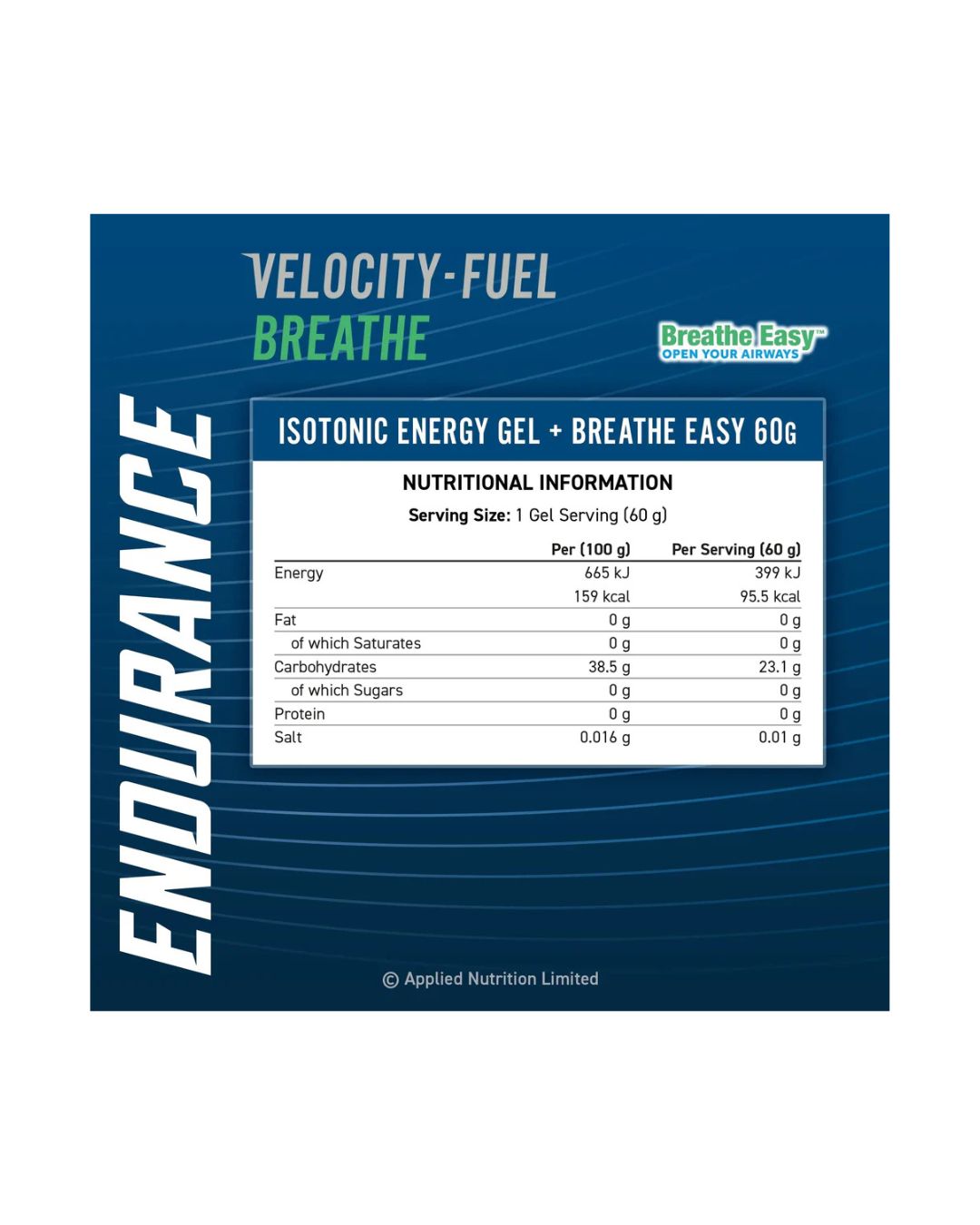 Applied Nutrition Velocity Fuel Breathe Gel Blackcurrant