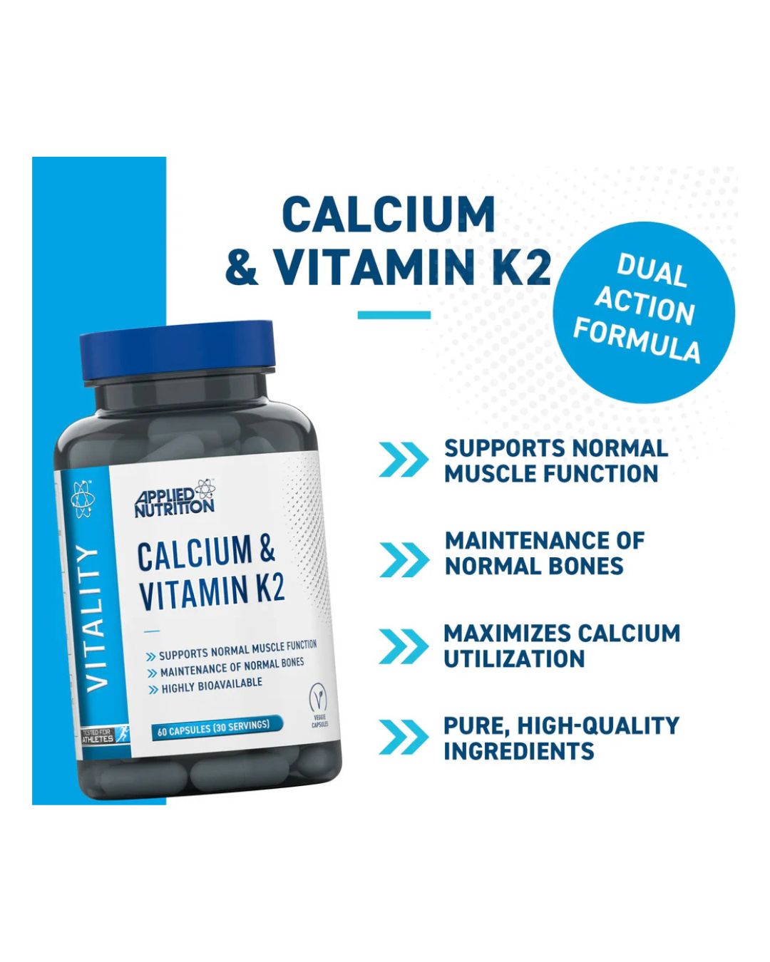 Applied Nutrition Vitality Calcium & Vitamin K2