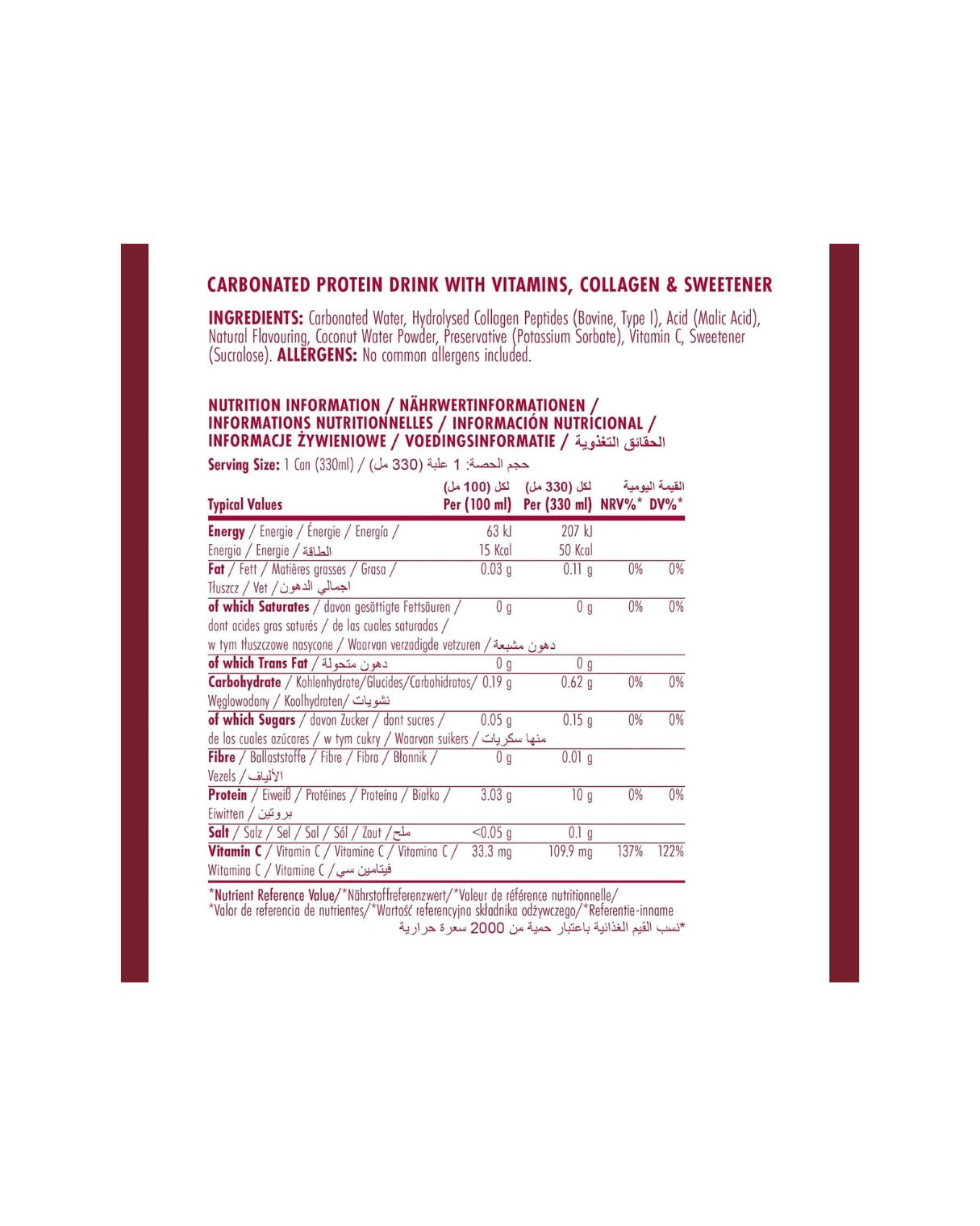 Applied Nutrition Sparkling Protein Water Cherry 330mL